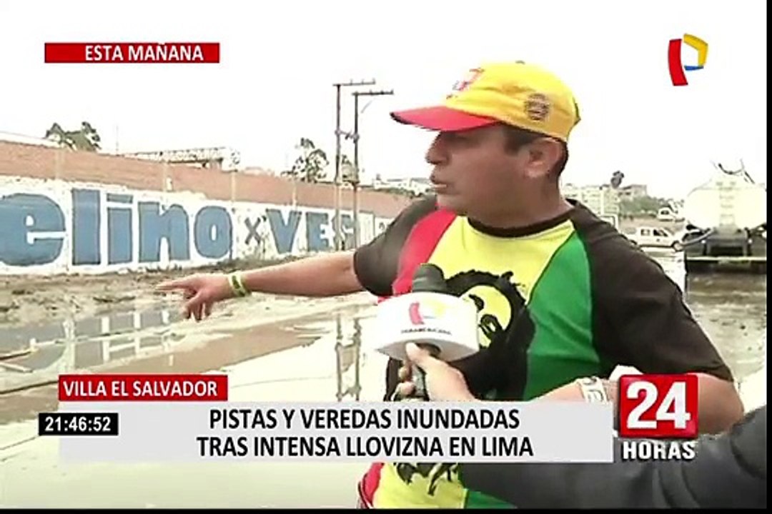 VES: calles inundadas por lloviznas genera problemas a transeúntes