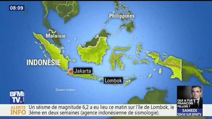 Un nouveau séisme frappe l'île de Lombok en Indonésie, le troisième en deux semaines