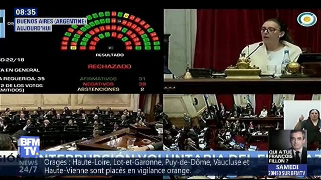 En Argentine, le Sénat dit non à la légalisation de l'avortement