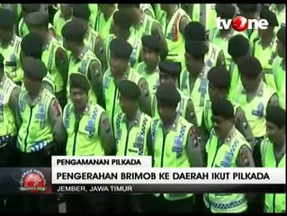 Brimob Anti-Teror Diterjunkan Amankan Pilkada di Jember