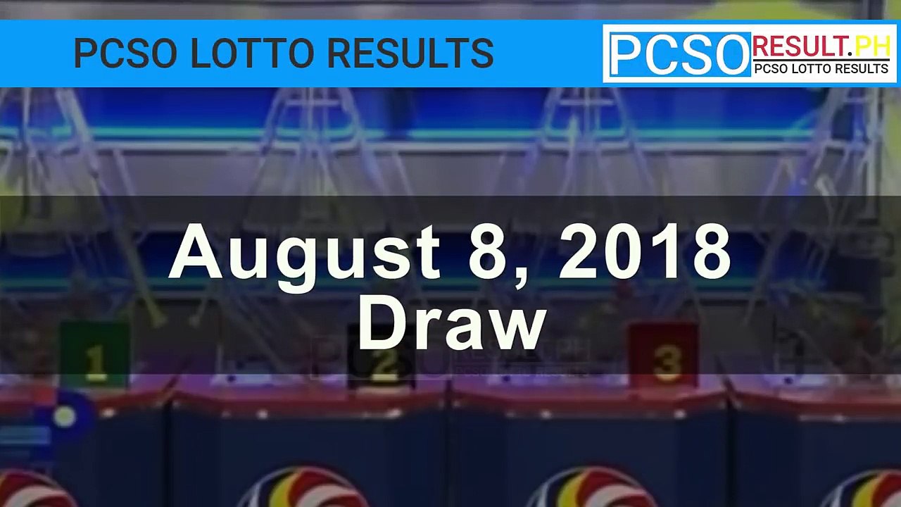 PCSO Lotto Results Today August 8, 2018 (6/55, 6/45, 4D, Swertres, STL & EZ2)