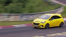 Incredible Opel Corsa GSi driving on the race track