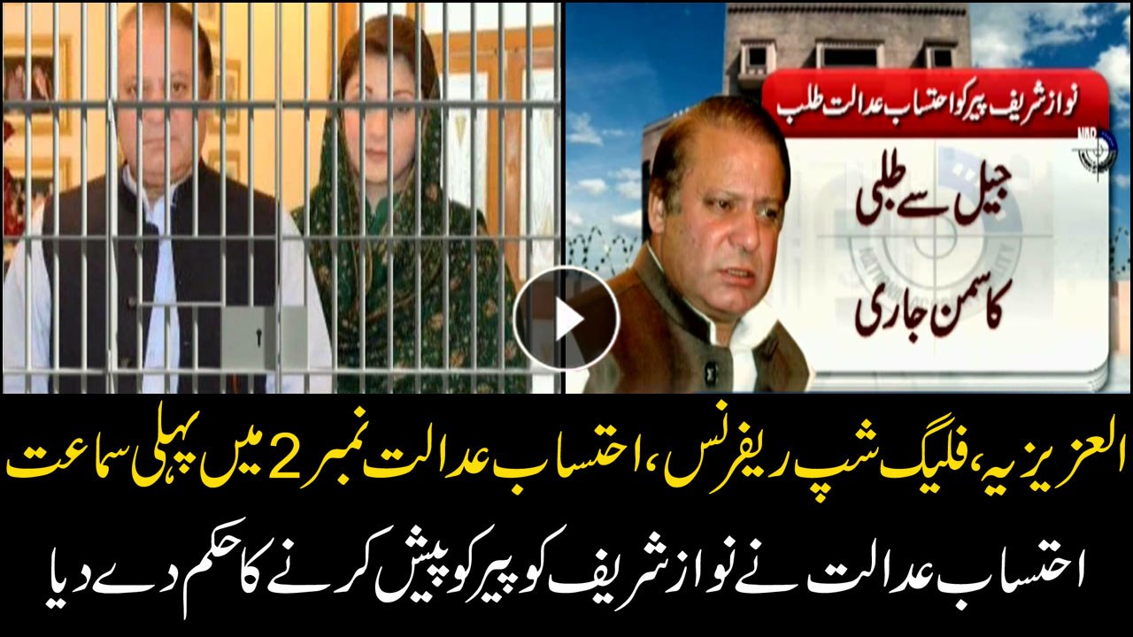 Nawaz Sharif to be produced in court for Al-Azizia, Flagship references on Monday