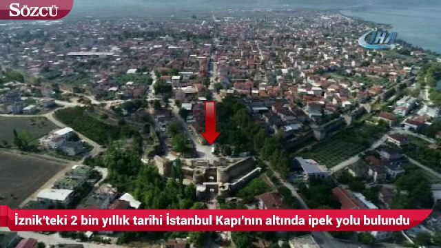 İznik'teki 2 bin yıllık tarihi İstanbul Kapı'nın altında ipek yolu bulundu