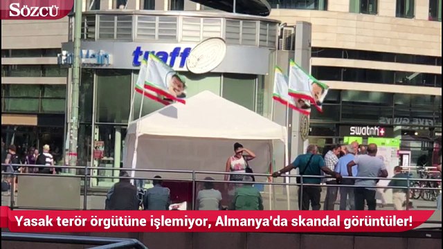 Yasak terör örgütüne işlemiyor , Almanya'da skandal görüntüler!