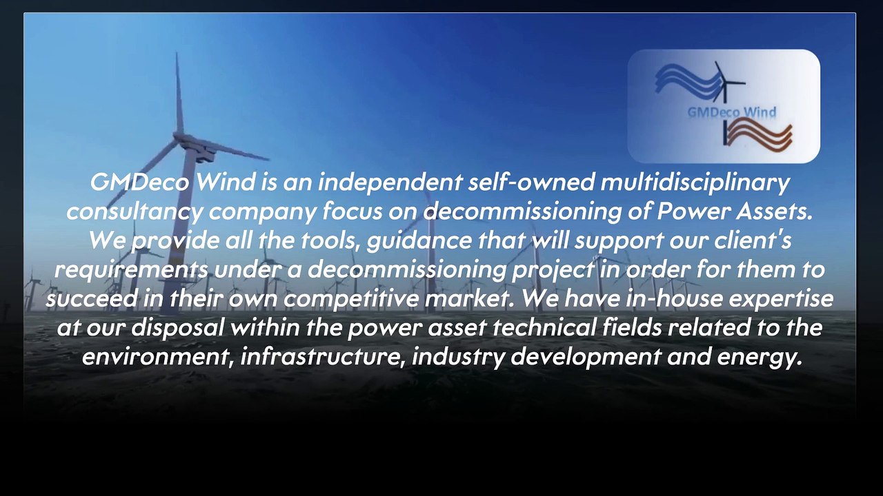 Decommissioning Consulting Services | gmdeco-wind