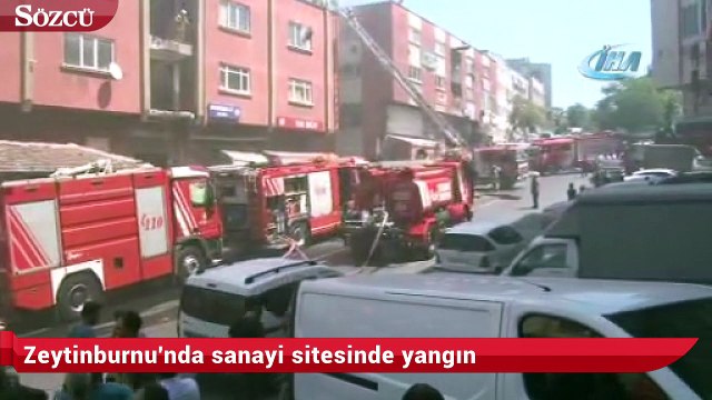 Zeytinburnu'nda sanayi sitesinde yangın