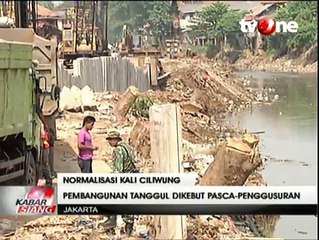 Pembangunan Tanggul Dikebut Pascapenggusuran Kampung Pulo