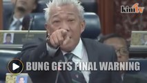 Bung gets final warning after dropping F-bombs