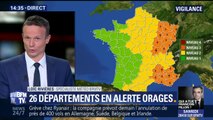 Météo : pluies intenses et 8 départements placés en vigilance orange pour orages violents
