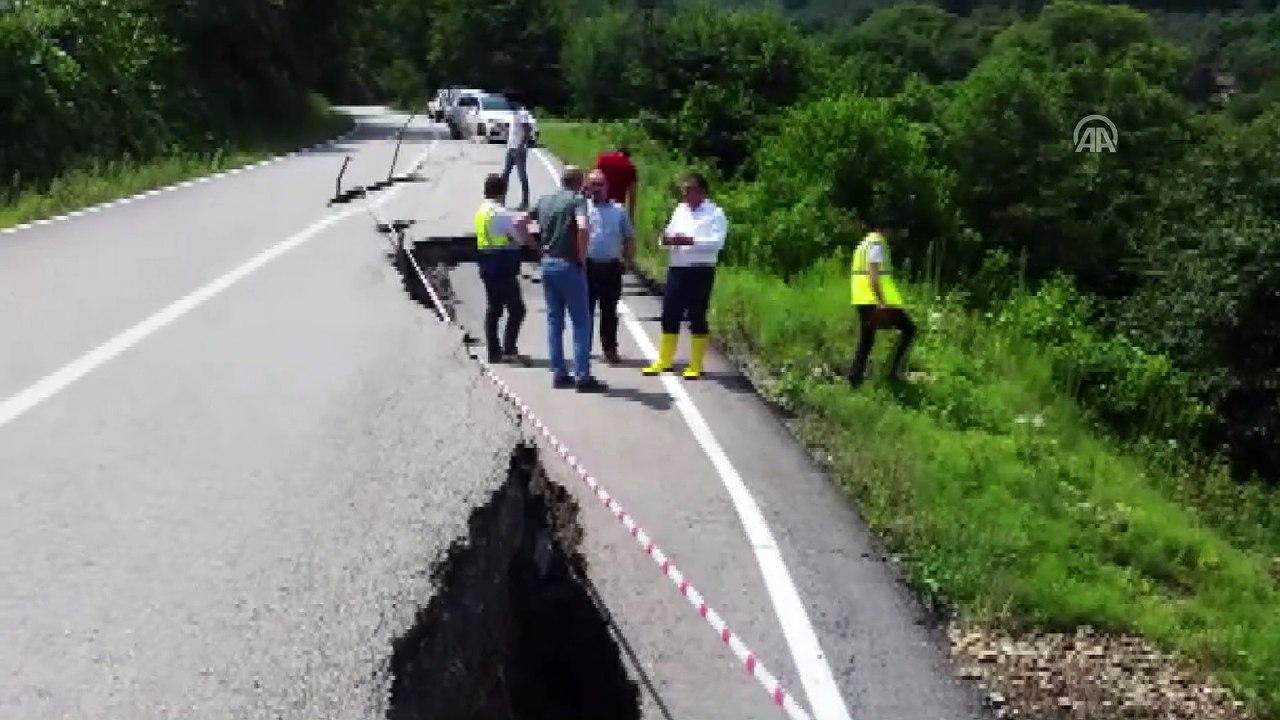 Çaybaşı-İkizce kara yolunda çökme - ORDU