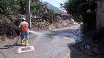 Elmalı'daki sel - Belediye ekiplerinin çalışmaları - ANTALYA