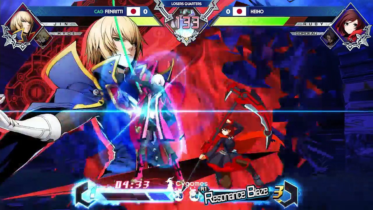 BlazBlue Cross Tag Battle EVO 2018 Fenritti Vs Heiho (Losers Quarters)