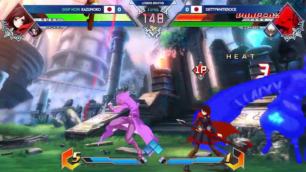 BlazBlue Cross Tag Battle EVO 2018 Kazunoko Vs Dettywhiterock (Losers Eight)