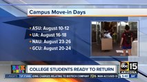 College students spend weekend moving into dorms