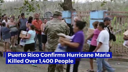 Puerto Rico Confirms Hurricane Maria Killed Over 1,400 People