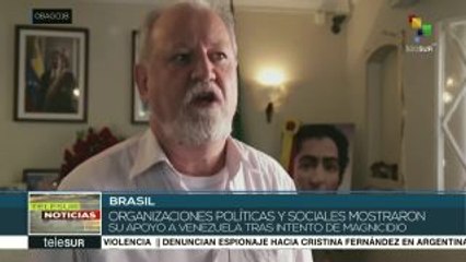 Organizaciones brasileñas se solidarizan con Venezuela tras atentado