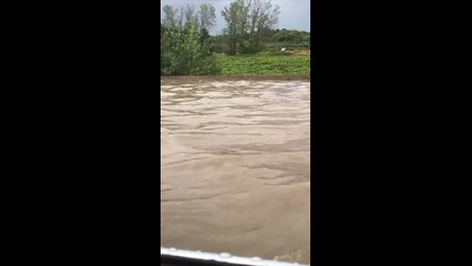 Les images impressionnantes de l’autoroute A7 complètement inondée dans le contournement d'Avignon