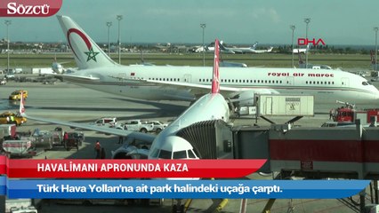 Havalimanı apronunda kaza