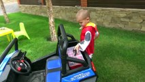 The Boat broken down Funny Paw Patrol Ride on POWER WHEEL Car to help woman