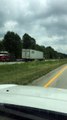 Semi Drives on the Wrong Side of Interstate