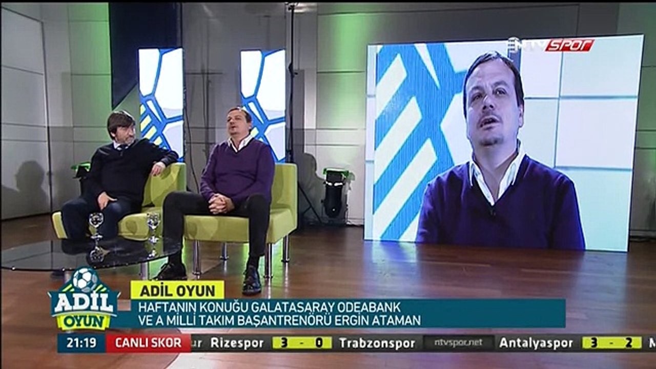 GS  ve Milli Takım Başantrenörü Ergin  Ataman, Adil Oyun'da.