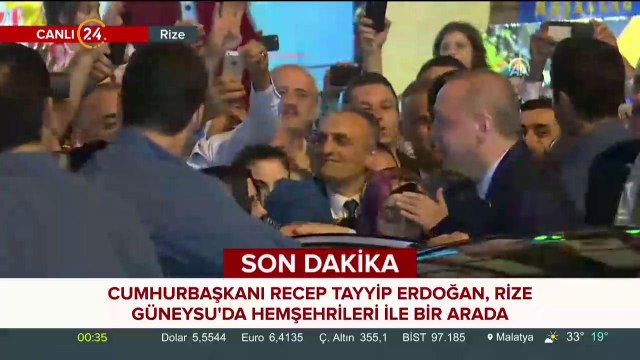 Cumhurbaşkanı Erdoğan Rize Güneysu'da