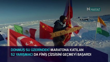 N Hayat... Eksi 30 derecedeki maratonda duygu dolu anlar!