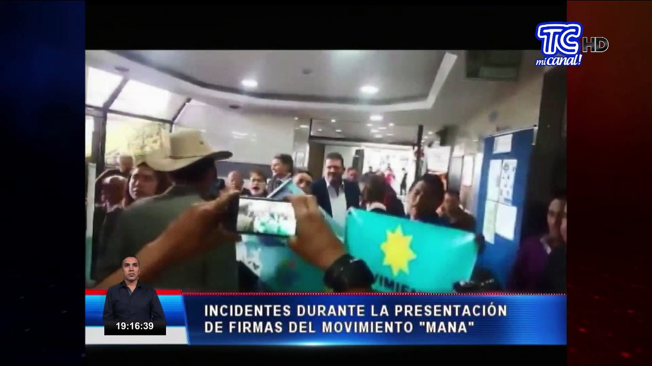 Incidentes durante la presentación de firmas del movimiento MANA