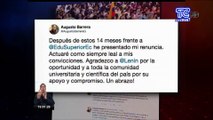 Augusto Barrera renuncia a Ministerio de educación