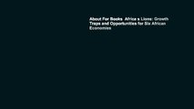 About For Books  Africa s Lions: Growth Traps and Opportunities for Six African Economies