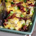 TWICE BAKED POTATO CASSEROLE-  all your favorite flavors from a twice baked potato in a delicious casserole! The perfect side dish for every meal! PRINT REC