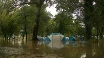 سیل کمپ تعطیلاتی در جنوب فرانسه را زیر آب برد