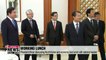 President Moon discussing North Korea and economy over lunch with national leaders