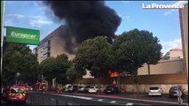 Marseille - Incendie boulevard Rabatau :  24 pompiers tentent d'éteindre le sinistre