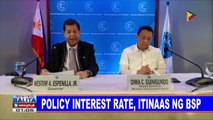 #SentroBalita: Policy interest rate, itinaas ng BSP