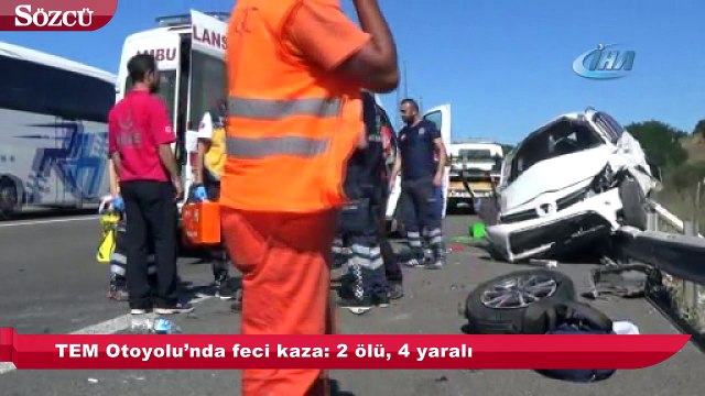 TEM Otoyolu’nda feci kaza