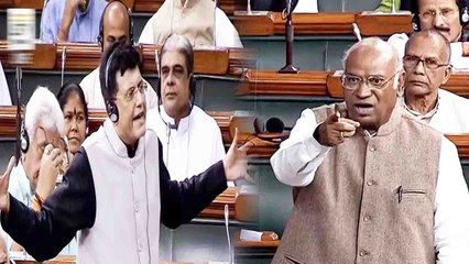 Loksabha में भिड़े Mallikarjun Kharge - Piyush Goel, चुनाव लड़ने की दी गई धमकी | वनइंडिया हिंदी