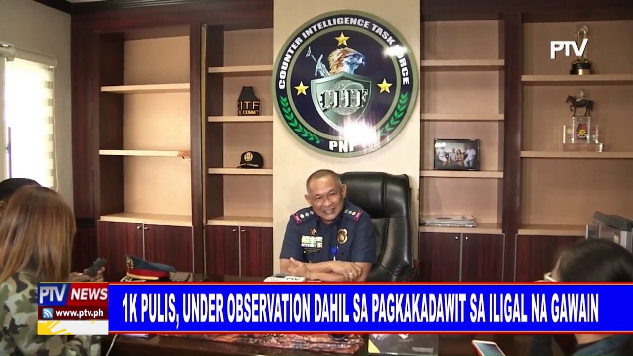 1,000 pulis, under ovservation dahil sa pagkakadawit sa iligal na gawain