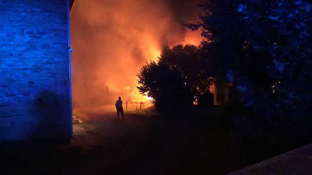 Incendie chez thermilux à Noville (Bastogne)