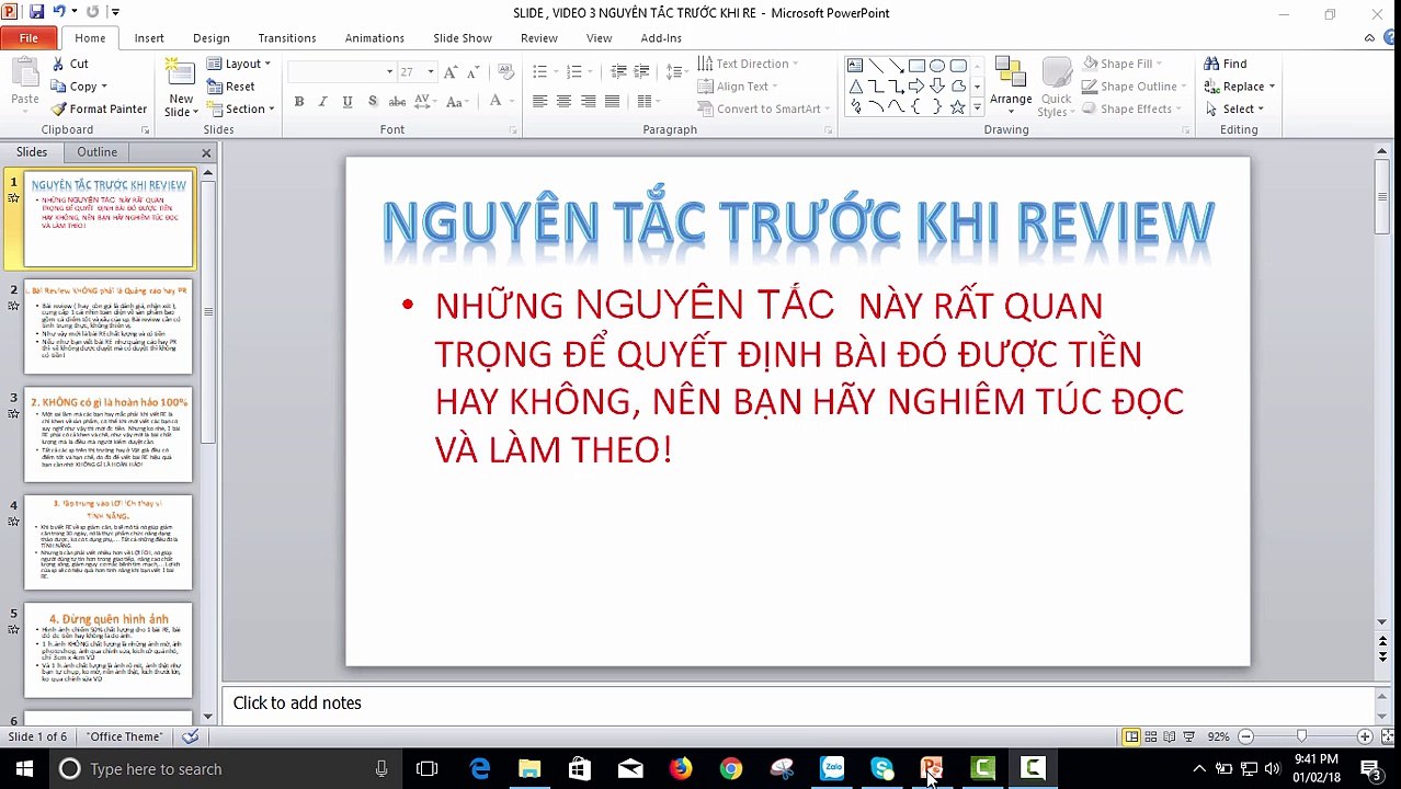 Bài 3 - Nguyên tắc trước khi review