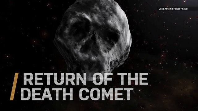Dead comet that looks like a skull to fly by earth again this fall