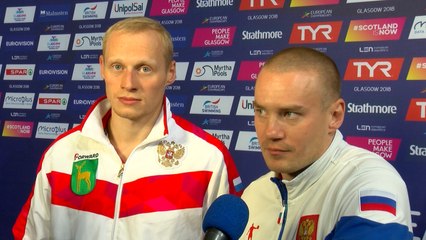 Evgeni Kuznetsov and Ilia Zakharov – Winners of Men's Synchronised 3m Springboard – Edinburgh 2018