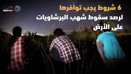 شاهد في دقيقة.. 6 شروط يجب توافرها لرصد سقوط "شهب البرشاويات" على الأرض