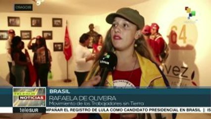 MST de Brasil realiza un acto en solidaridad con Venezuela