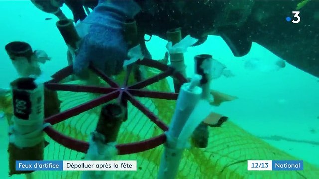 Feux d'artifice : dépolluer la mer après la fête