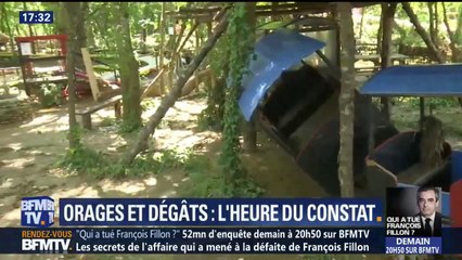 Orages: "Les dégâts sont incalculables", témoigne un gérant dont le parc d'attraction a été dévasté
