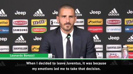 I'm glad to return 'home' to Juventus - Bonucci