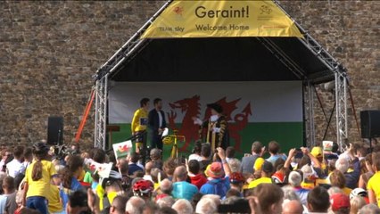 Download Video: Tour de France - Geraint Thomas accueilli en héros chez lui à Cardiff