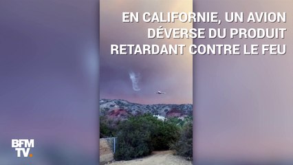 En Californie, cet avion déverse du produit retardant contre le feu
